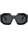 Versace Eyewear Medusa-plaque geometric sunglasses - Black