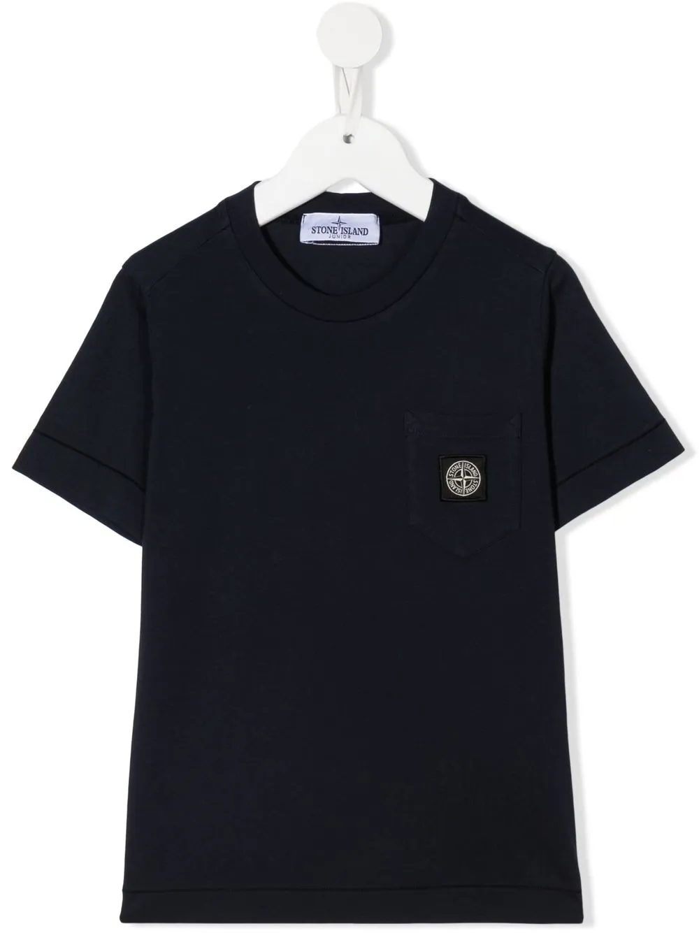 

Stone Island Junior playera con bolsillo de parche y logo - Azul