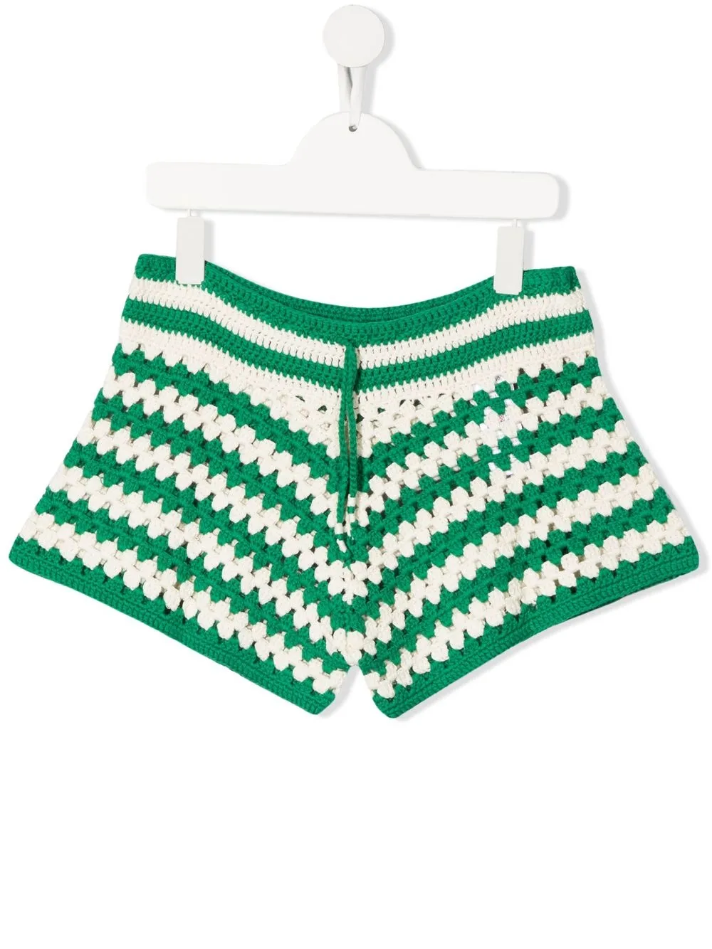 

MC2 Saint Barth Kids shorts tejidos con rayas estampadas - Verde