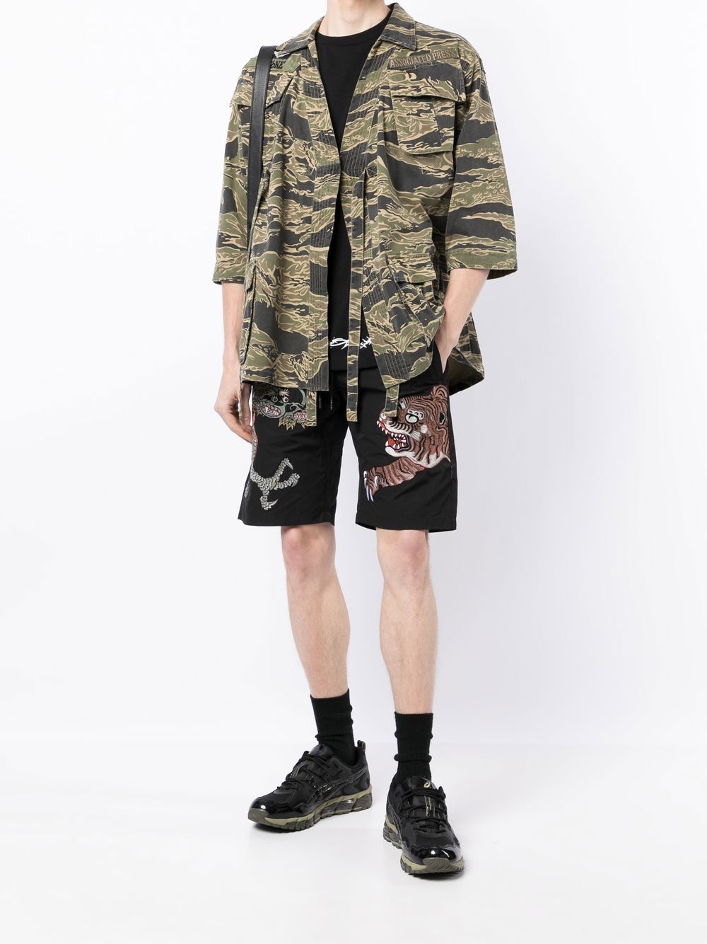 Maharishi Shirtjack met camouflageprint - Groen