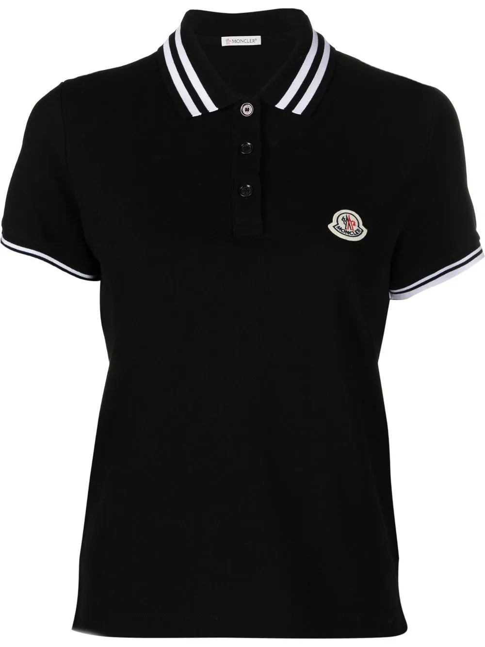 

Moncler logo-patch polo top - Black