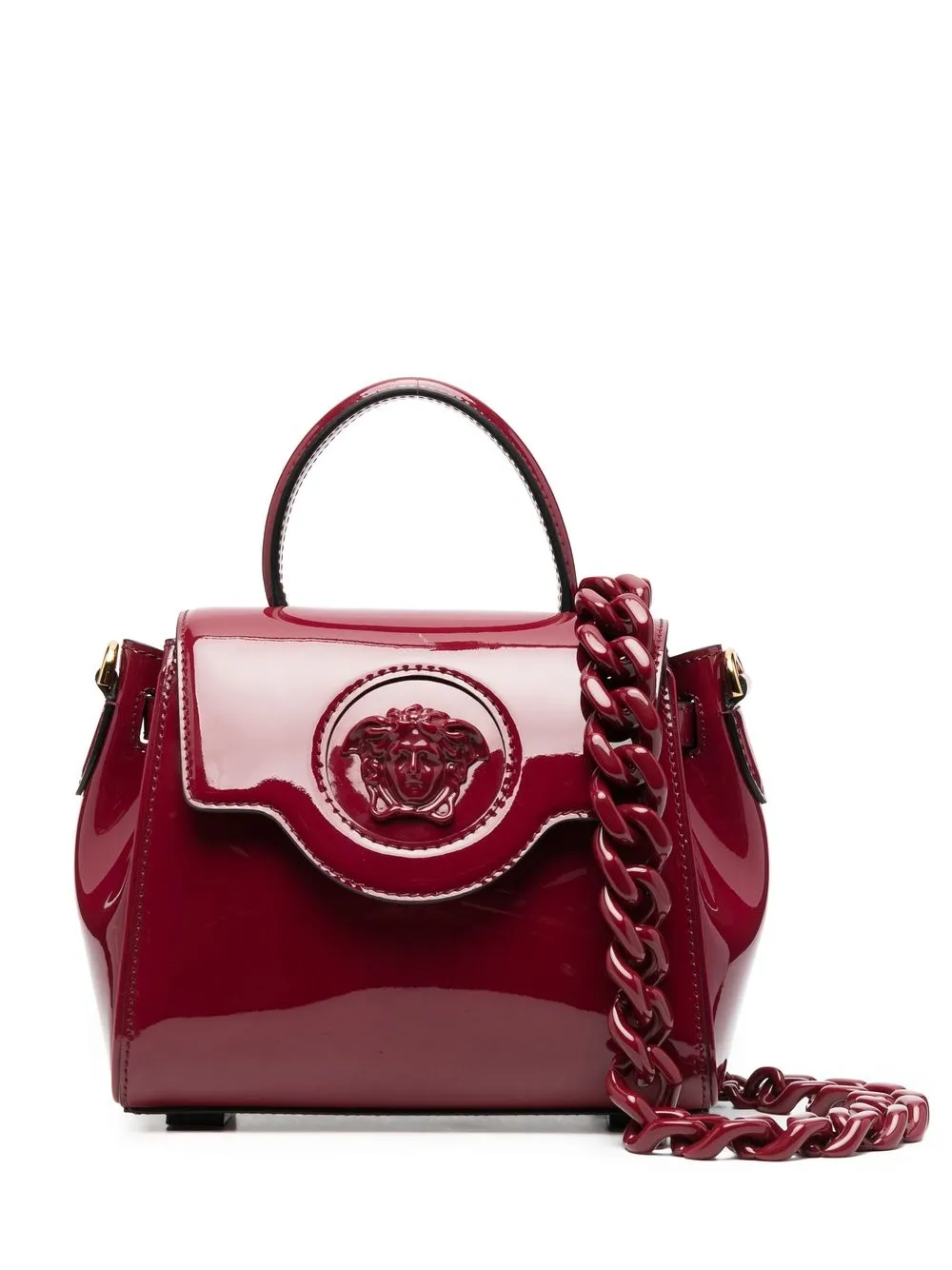 Versace La Medusa Patent leather Tote Bag Farfetch