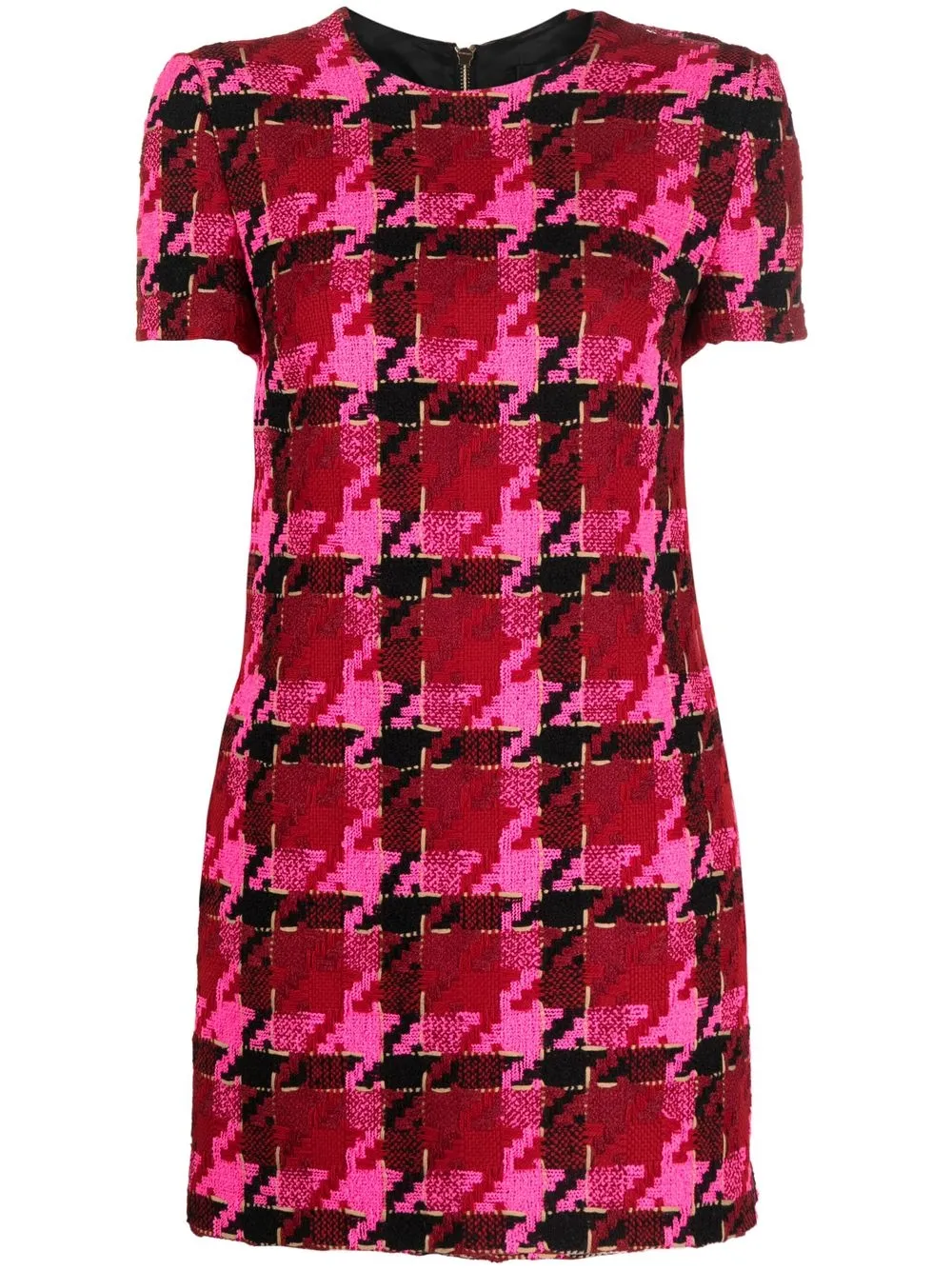 

Versace houndstooth tweed minidress - Red