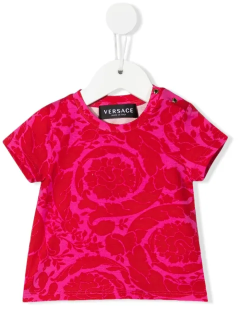 Versace Kids playera con estampado Barocco