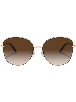 Tiffany & Co Eyewear Tiffany T Hexagonal Sunglasses | Gold | FARFETCH