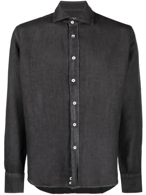 Canali slim-fit linen shirt