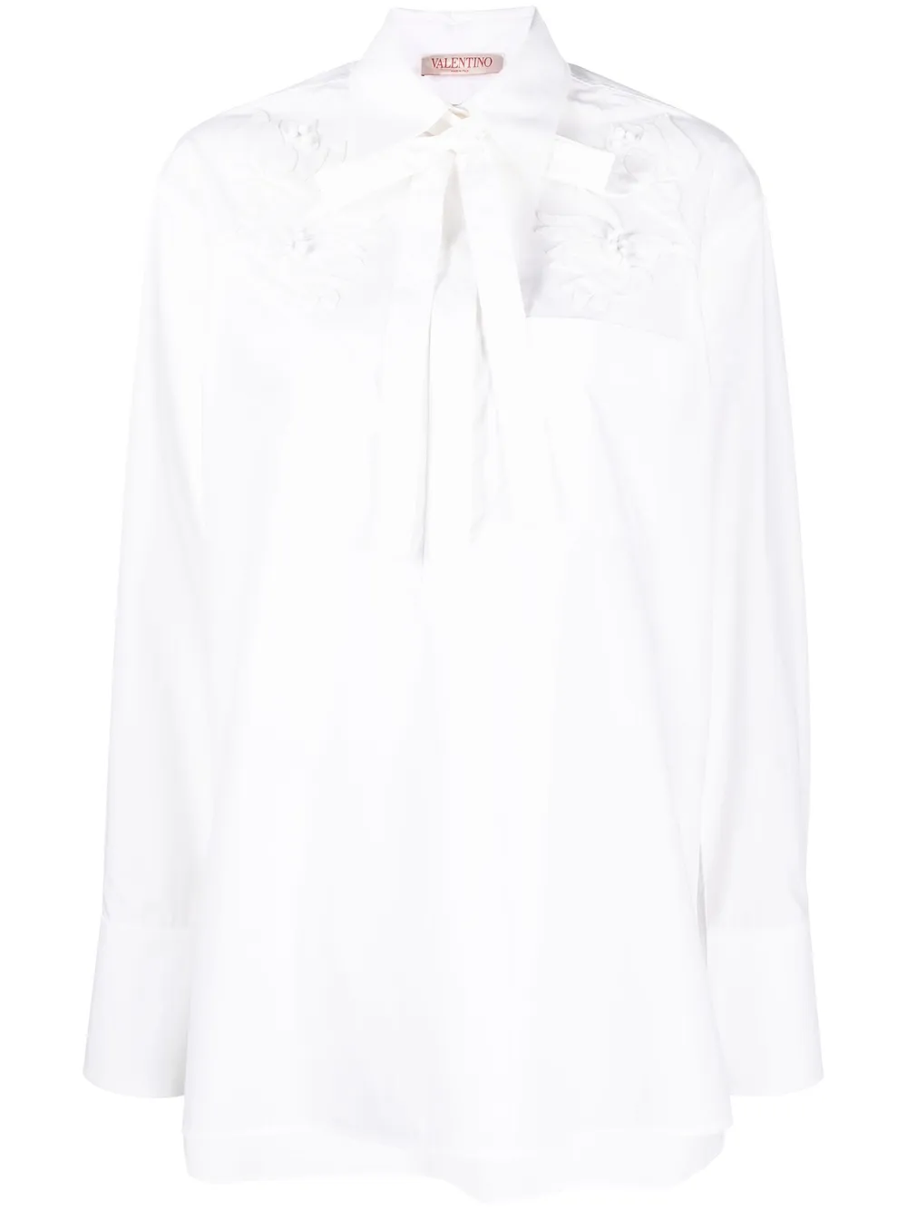 

Valentino flower embroidered shirt - White