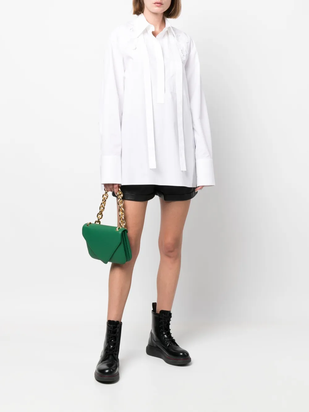 Valentino Garavani Blouse met geborduurde bloem - Wit