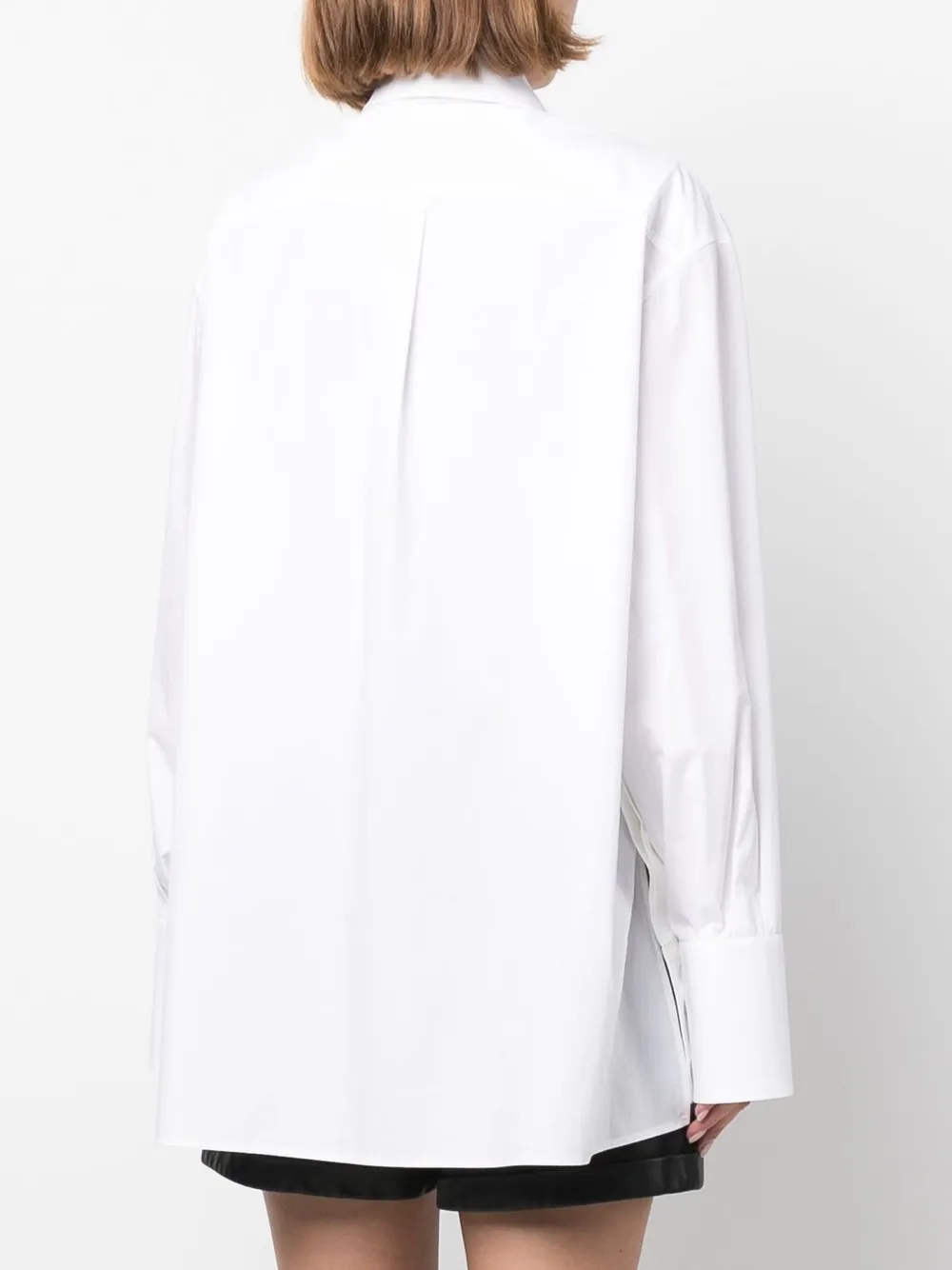 Valentino Flower Embroidered Shirt In White