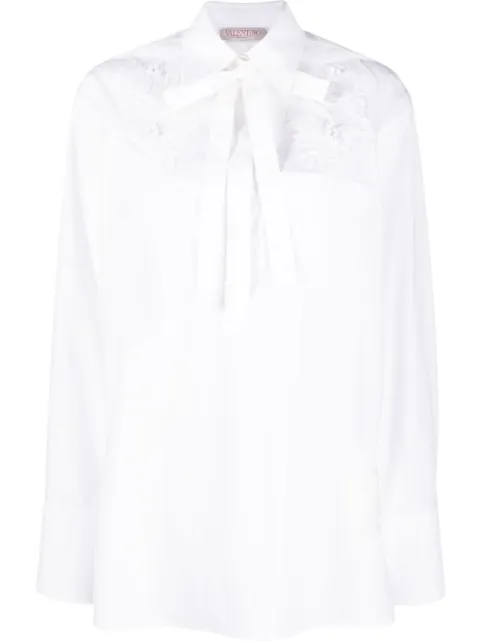 Valentino Garavani flower embroidered shirt