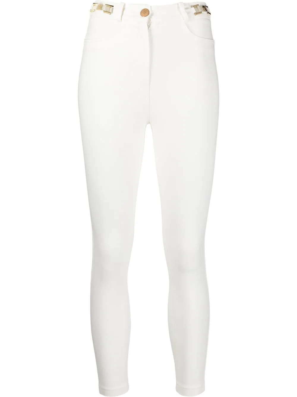 

Elisabetta Franchi cropped skinny trousers - White