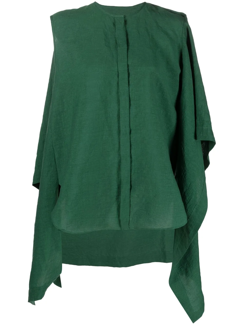 

Uma Wang asymmetric draped sleeveless blouse - Green