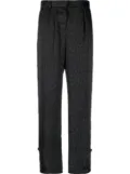 sacai high-waisted patterned trousers - Black