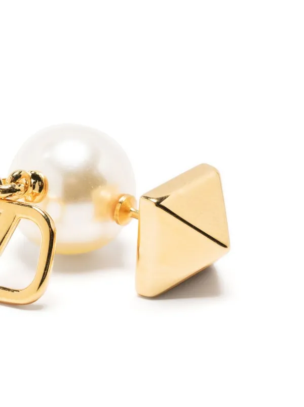 イヤリング VALENTINO Gold V-Logo Pearl Drop Earrings J0G13 UXM 0O3 Valentino Garavani VLOGO Imitation Pearl Drop Earrings