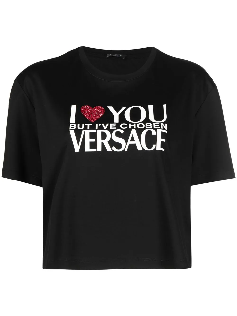 

Versace playera con eslogan estampado - Negro