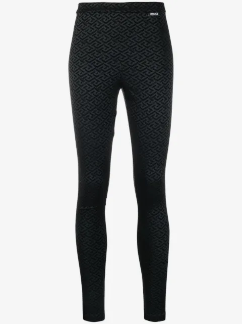 Versace La Greca low-rise leggings
