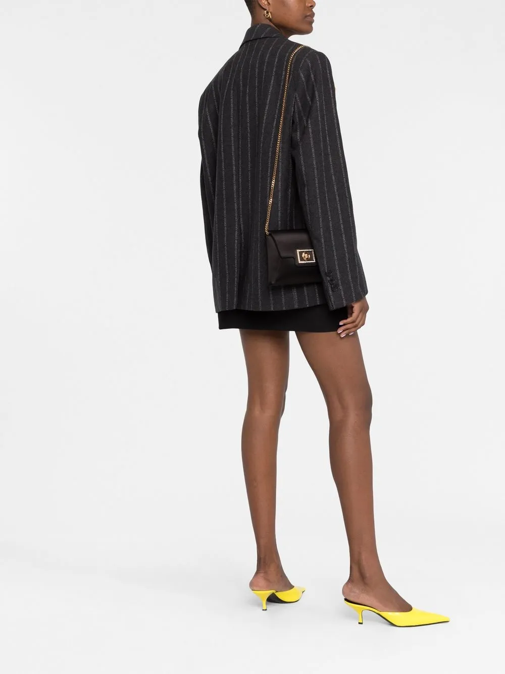 Versace La Medusa clutch met kristal - Zwart