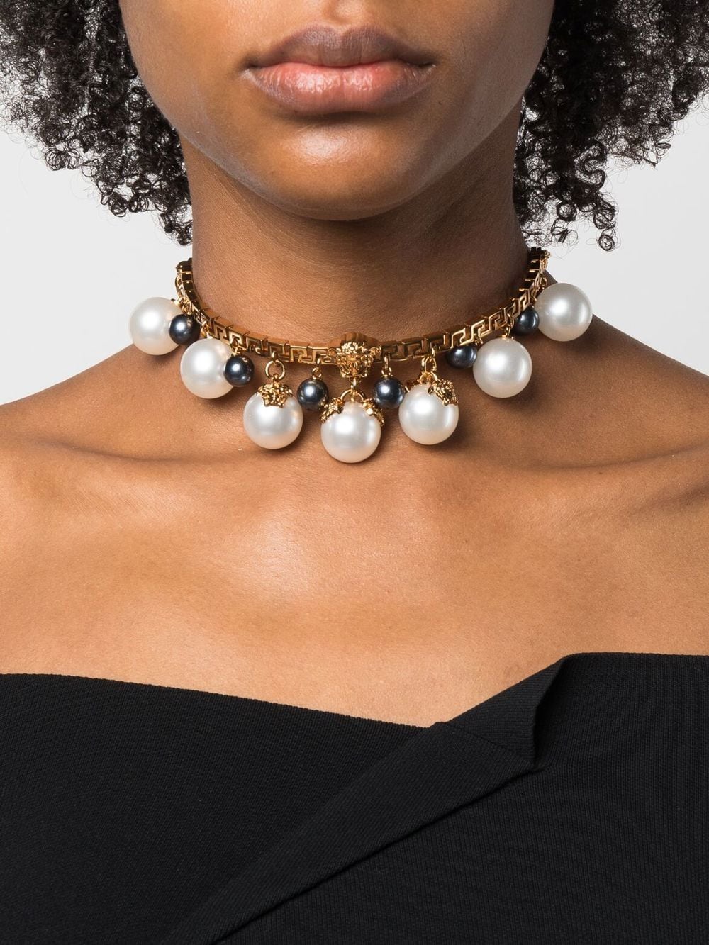 Versace Faux pearl-embellished Choker Necklace - Farfetch