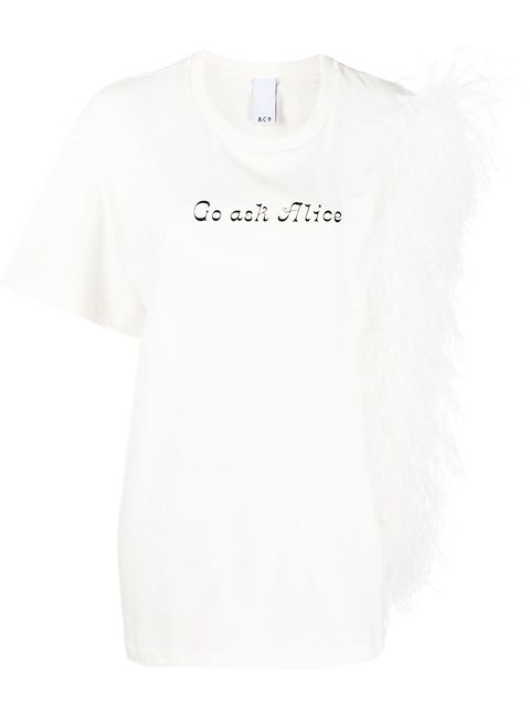 AC9 T-Shirt mit Federn