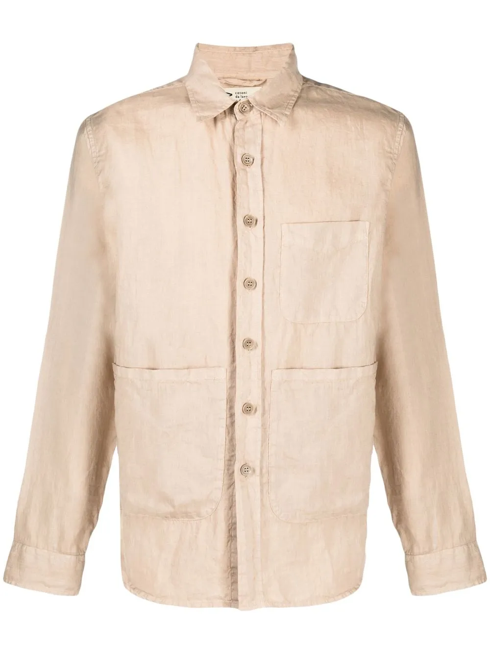 

ASPESI long sleeve patch pocket shirt - Neutrals