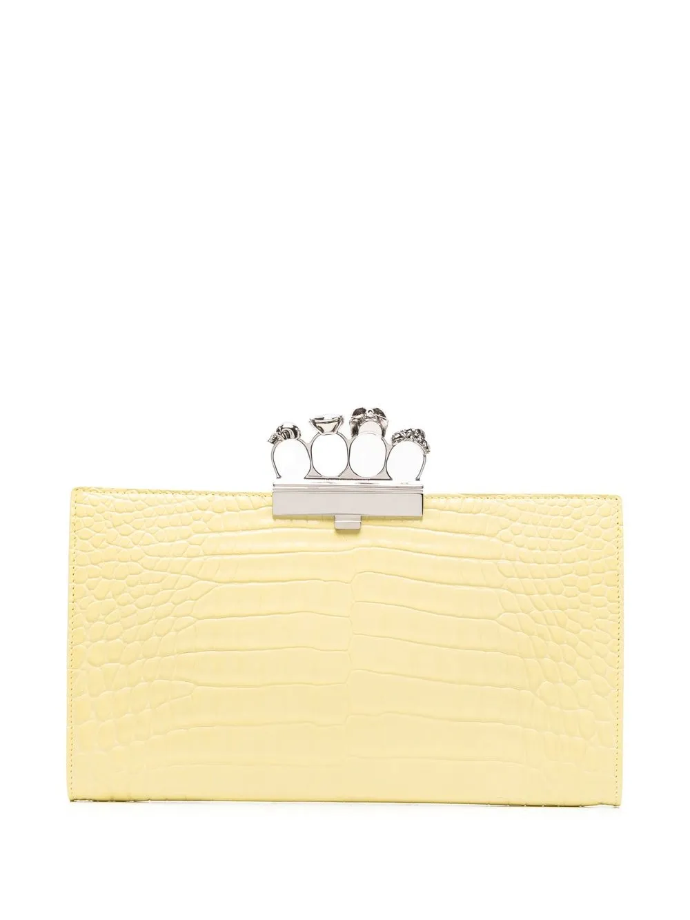 

Alexander McQueen bolsa de mano con detalle de anilla - Amarillo