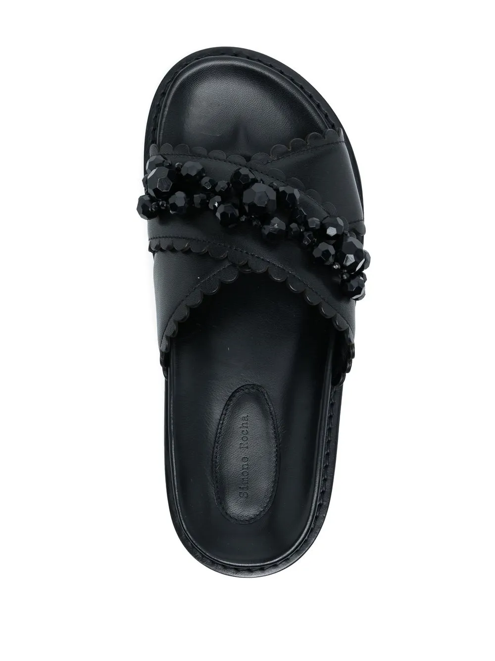 Simone Rocha Beaded Leather Slides Farfetch