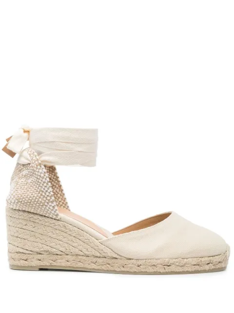 Castañer Carina lace-up wedge espadrilles