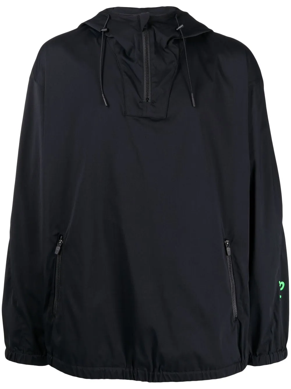 

Y-3 chamarra con capucha y logo estampado - Negro