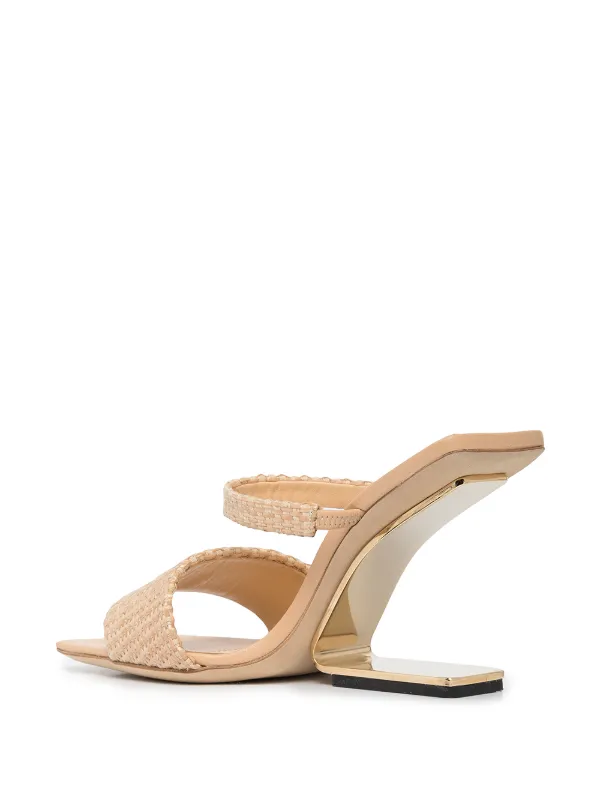 Cult Gaia Rene 100mm geometric heel Sandals Farfetch