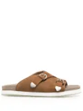 Paura open toe slides - Brown