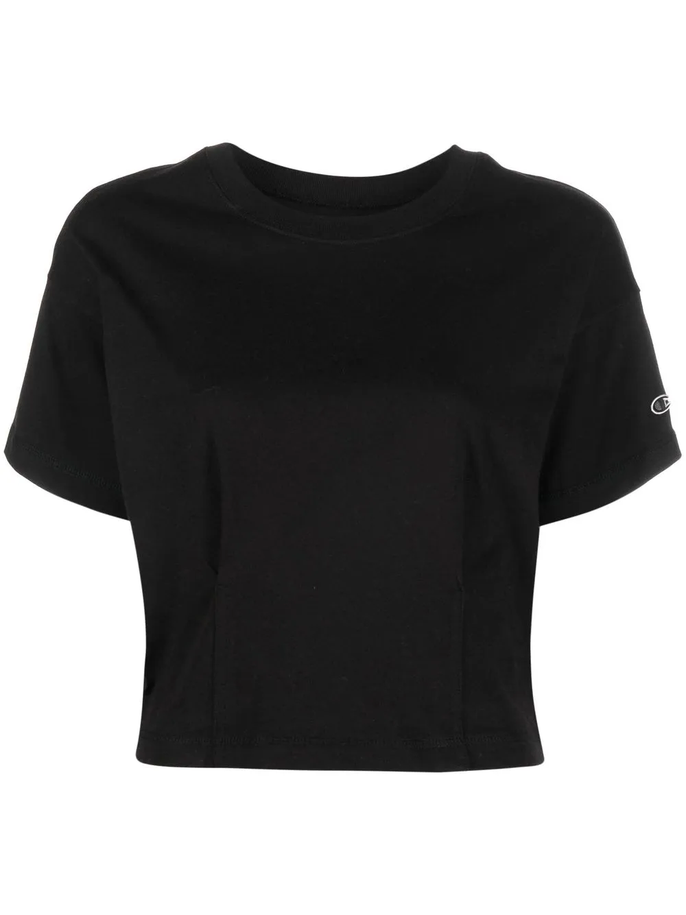 

Champion logo-patch cropped T-shirt - Black