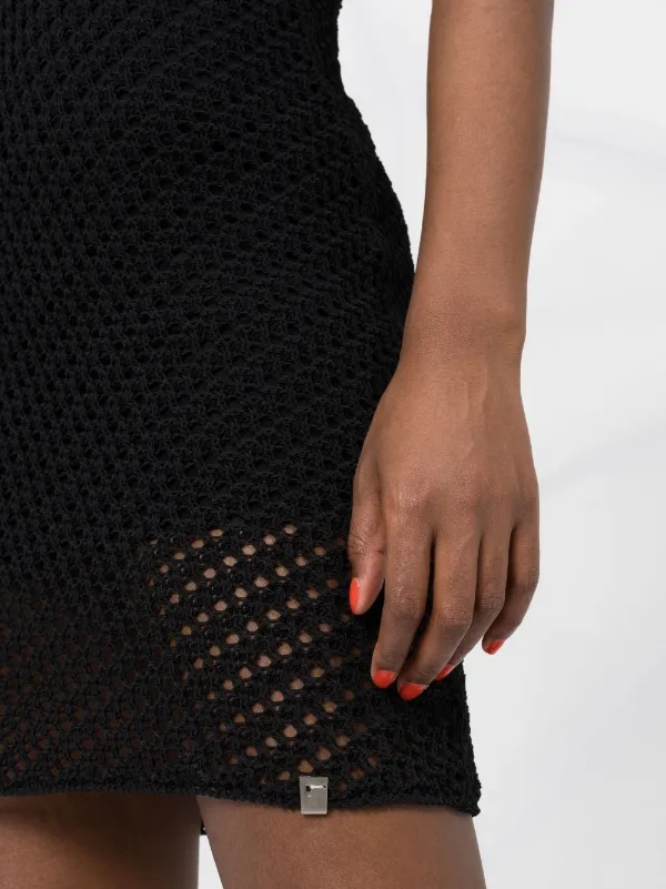 1017 ALYX 9SM Mini crochet-design Dress | Black | FARFETCH