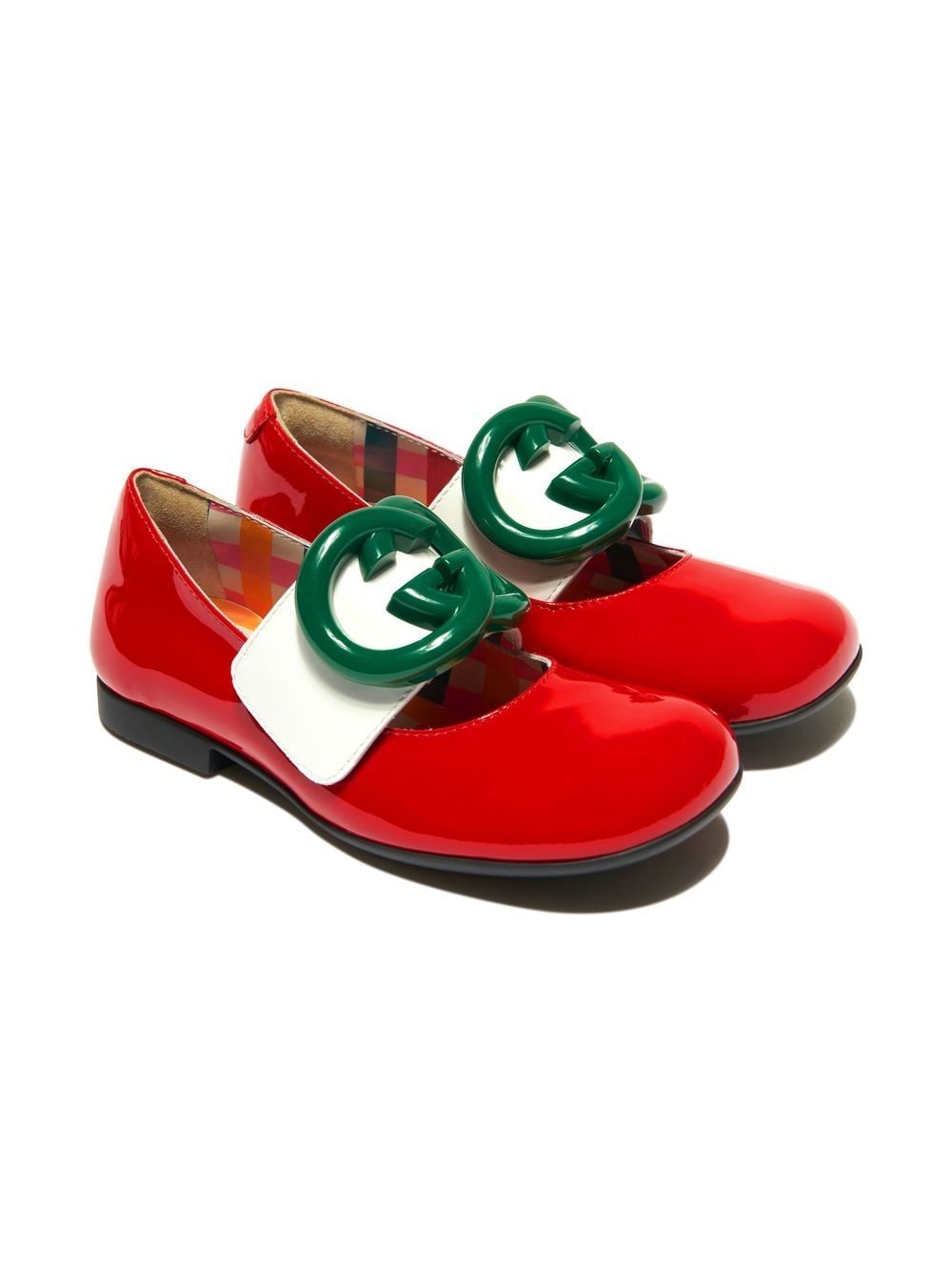 Mew Mew muur paars Gucci Kids GG Band Leather Ballerina Shoes - Farfetch