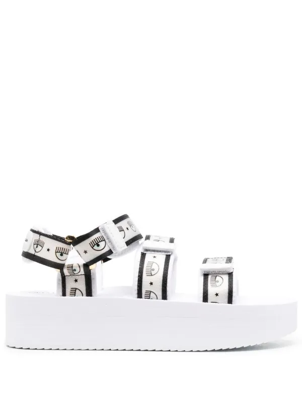 Chiara Ferragni Sandalias Con Tiras y Logo Estampado - Farfetch