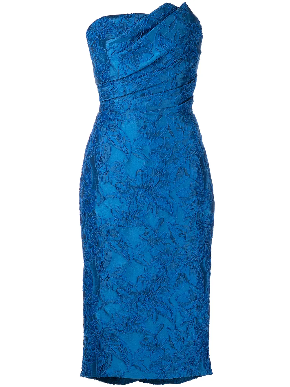 

Tadashi Shoji vestido midi sin mangas con motivo floral - Azul