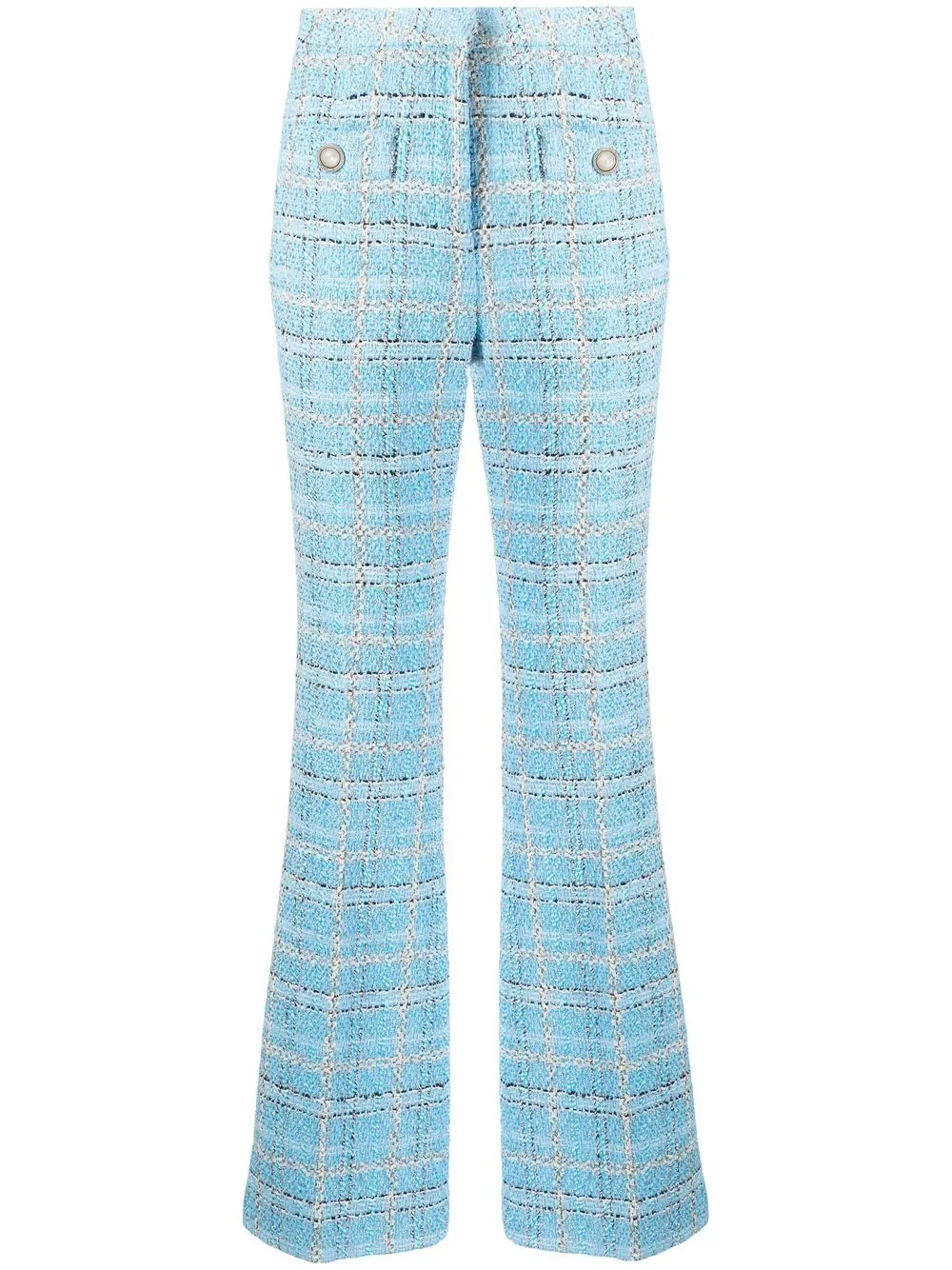 

Alessandra Rich pantalones acampanados con pinzas - Azul