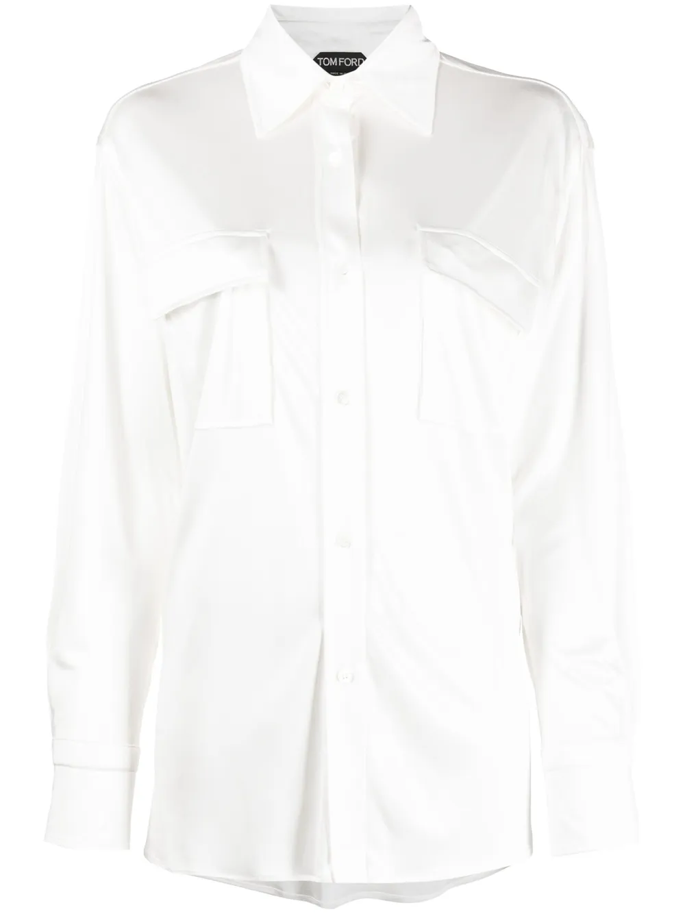 

TOM FORD camisa manga larga con cierre - Blanco