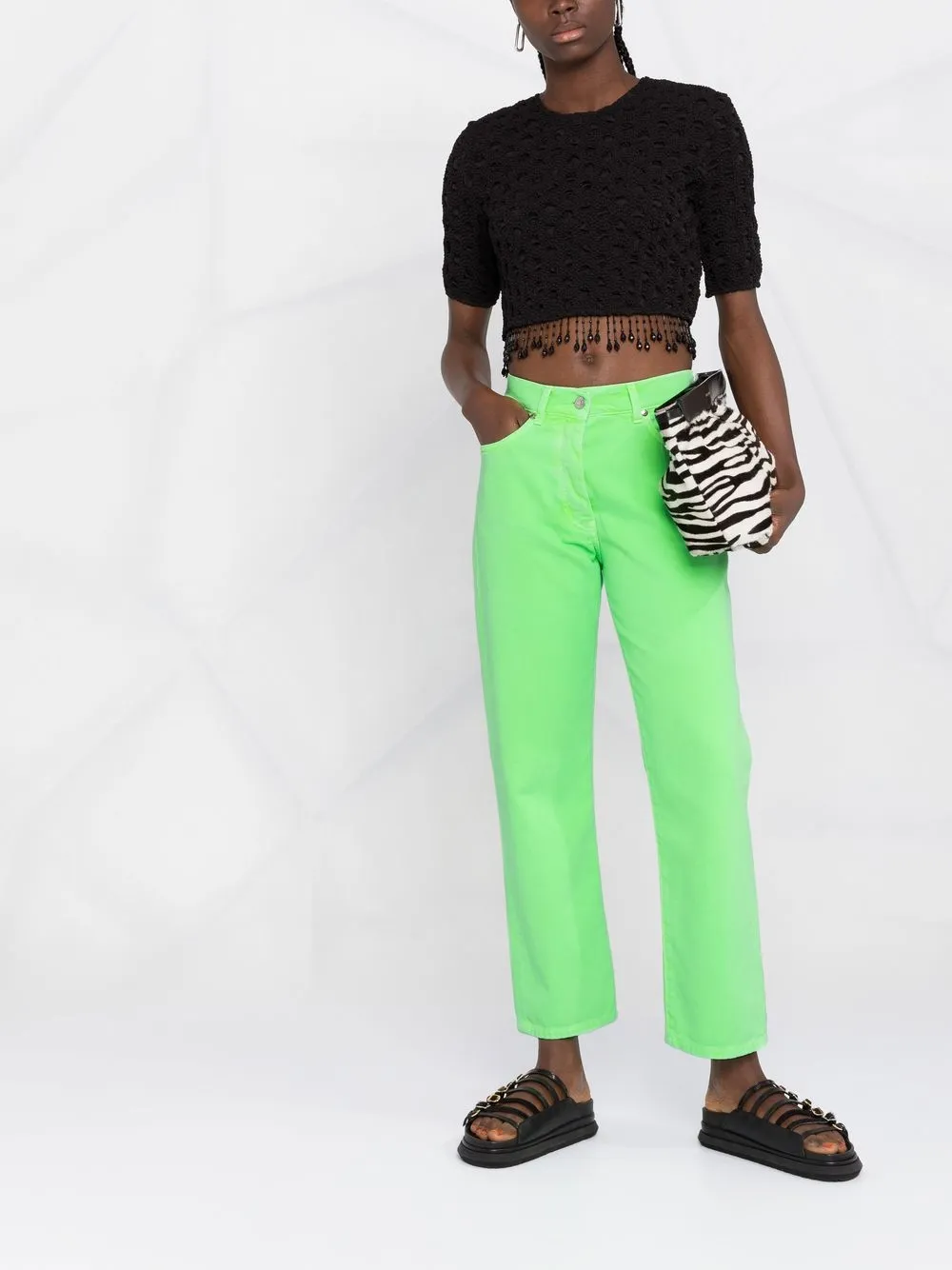 MSGM Cropped broek - Zwart