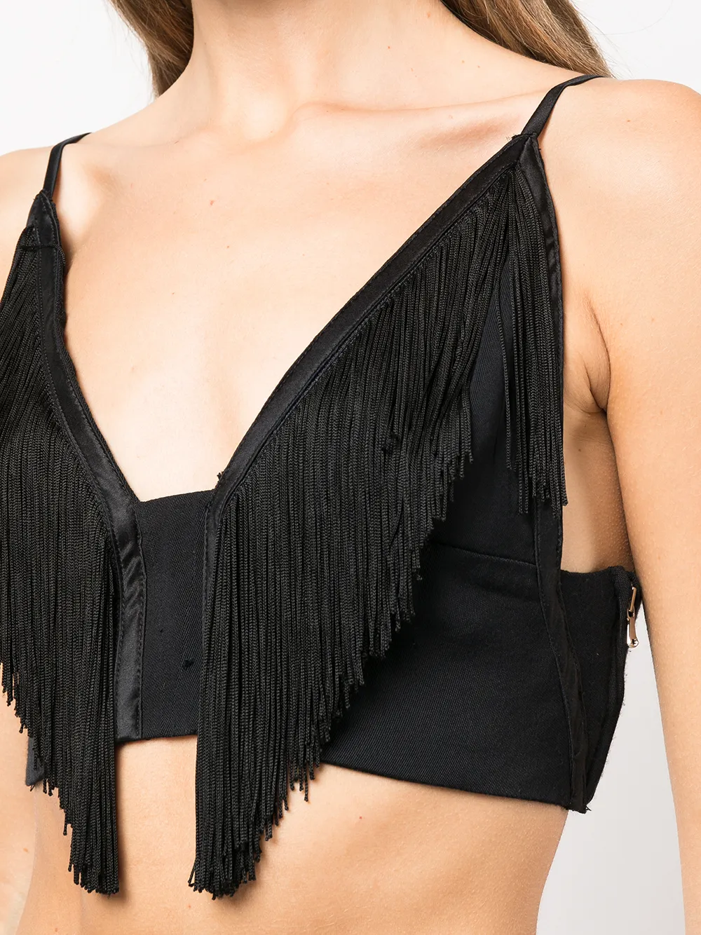 Fleur Du Mal Cropped Fringe Top - Farfetch