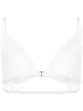 Fleur Du Mal Charlotte lace triangle bra - White