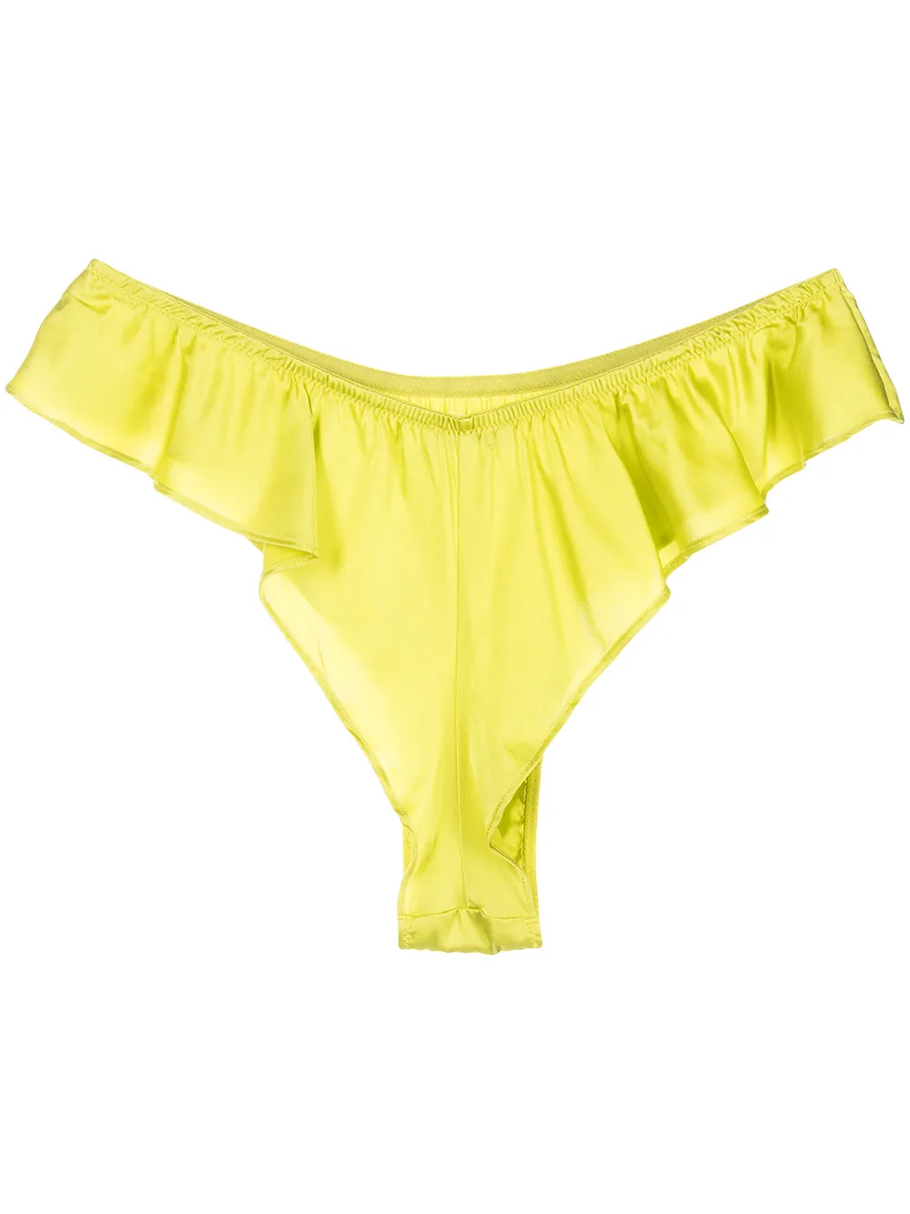 

Fleur Du Mal Luxe flutter-trim high briefs - Yellow