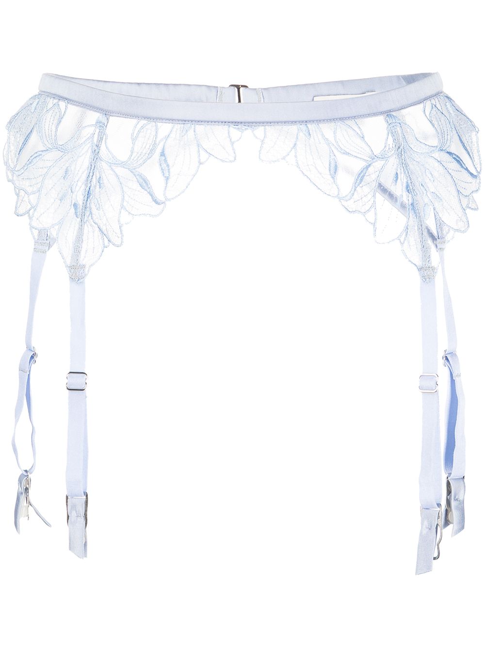 

Fleur Du Mal lily lace-embroidered garter belt - Blue