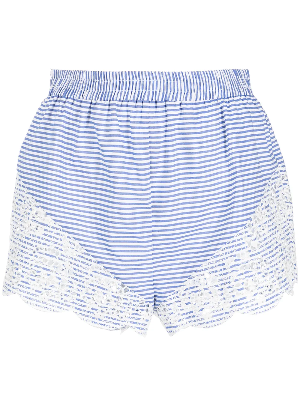 

Fleur Du Mal shorts con ojales bordados - Azul