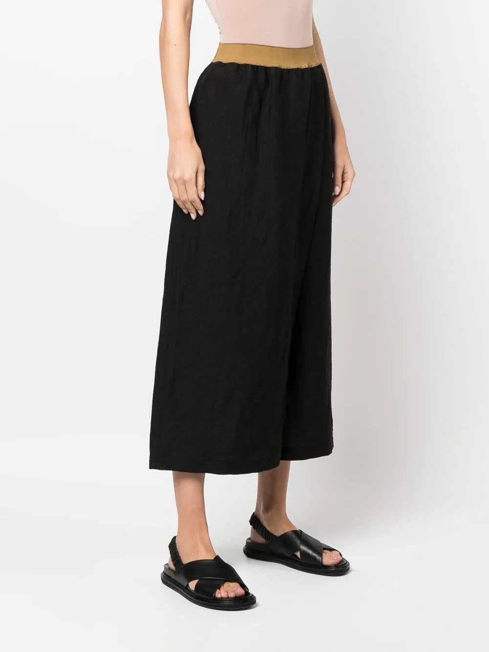 Uma Wang High-waist Wide-leg Trousers In Black