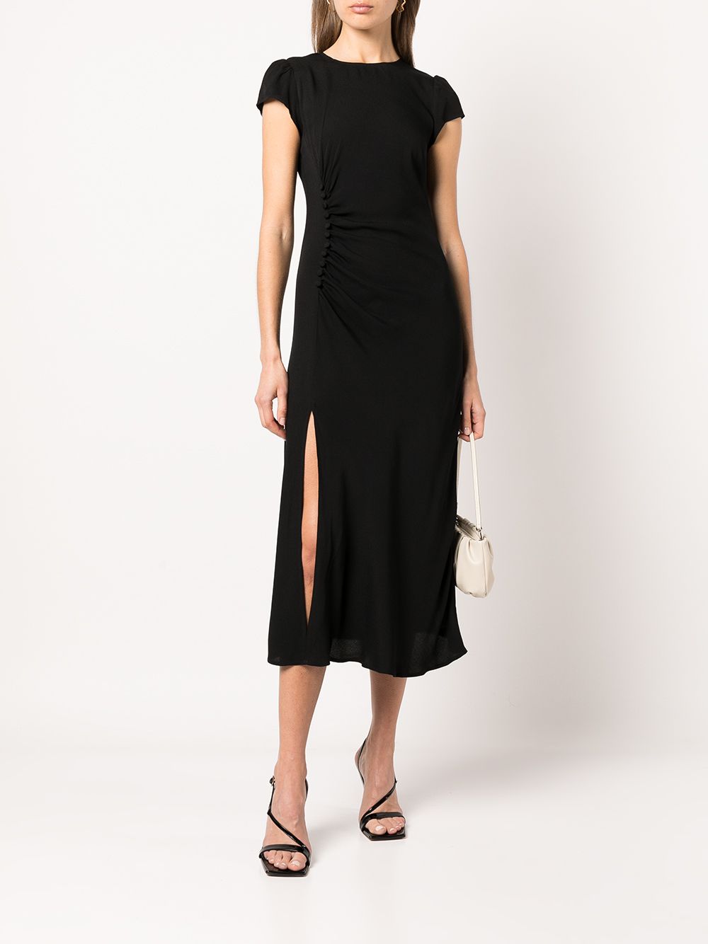 Reformation Frasier Ruched front-slit Dress - Farfetch