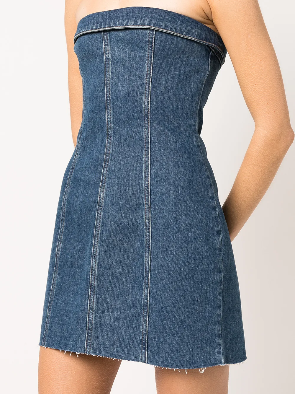 Reformation Madilyn Strapless Denim Dress Farfetch