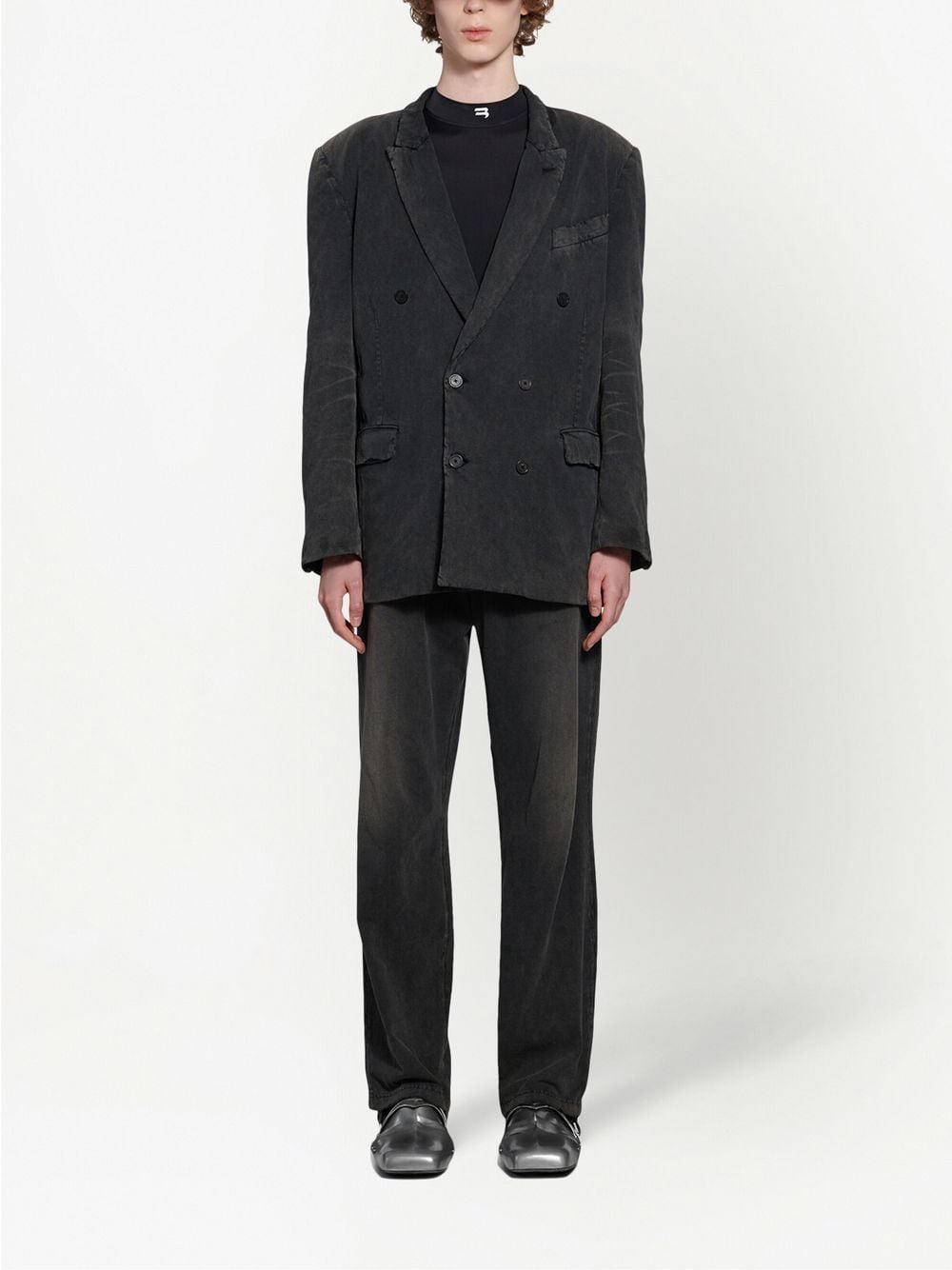 Balenciaga Blazer met dubbele rij knopen - Zwart