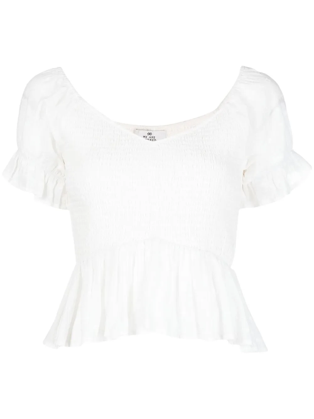 

We Are Kindred Giovanna smocked peplum-top - White