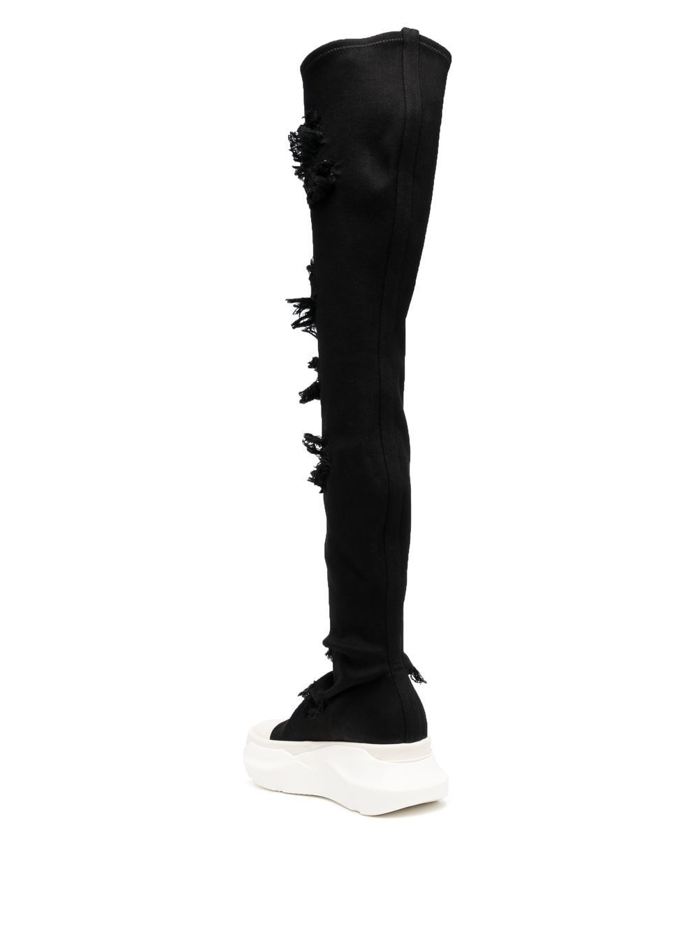 Rick Owens DRKSHDW Fogachine Abstract Slashed Stocking Boots 