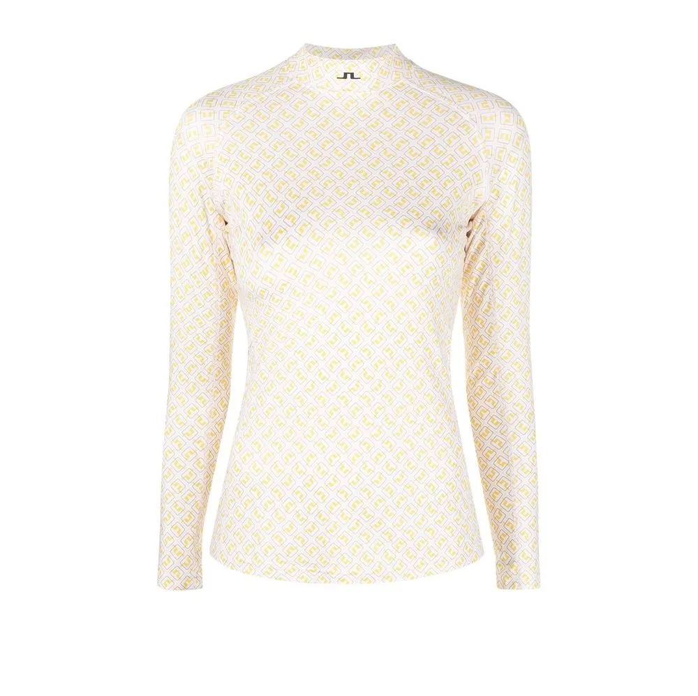 

J.Lindeberg monogram-print compression golf top - Yellow